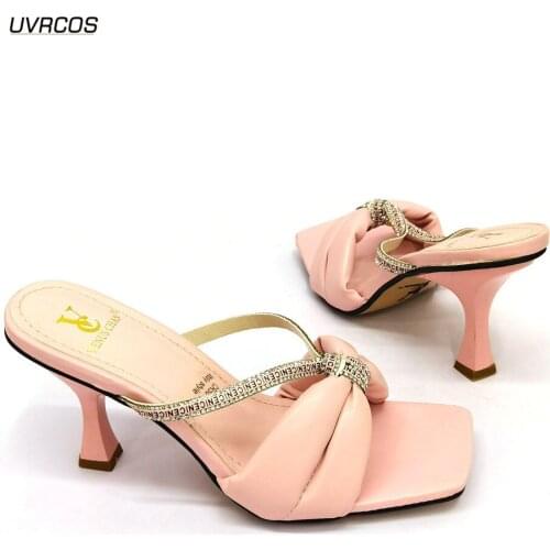 Latest Design African Women Shoes Luxery Shoes Women Open Toe Pumps Wedding Shoes for Women Bride Ladies Shoes and Sandals