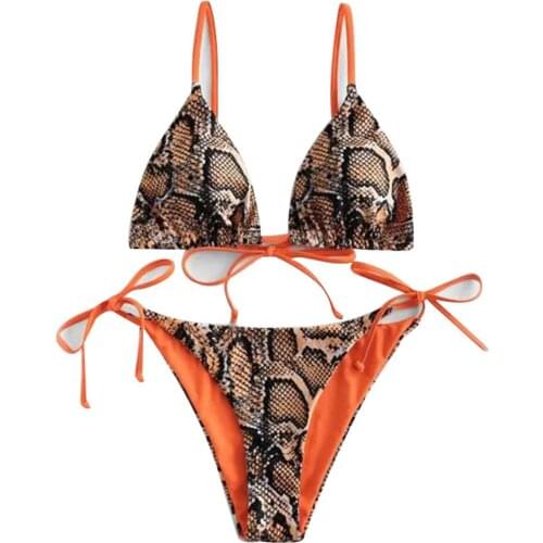 New Women Leopard Print Bikini Set Swimsuit Two Piece Push Up Bra Bikini Panties Set Women Bikini Set