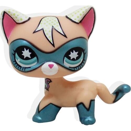 Original Lps Pet Shop Toy Rare Shorthair Cat Pink Unicorn Fox Big EarShining Lps Toy Action figure Standing Classic Gift Cosplay