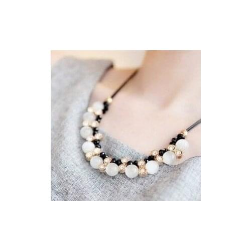 Ahmed Jewelry Fashion Rhinestone Ball Statement Choker Necklace For Woman 2015 New necklaces & pendants Sale N02