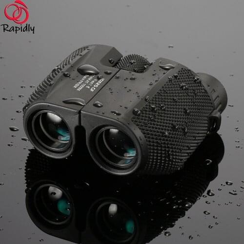 Professional Binoculars 10x25 BAK4 Prism High Powered Binocular Portable Hunting Telescope Scope Green Film Cell Phone Telescope