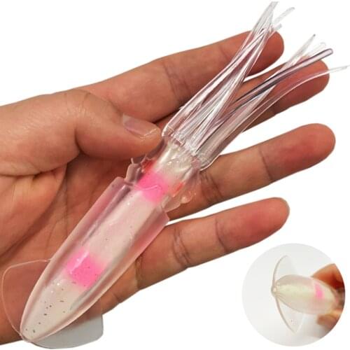 Luminous Squid Skirts Soft Lure 15cm 20g Night Fishing Lure Octopus Glow Artificial Bait