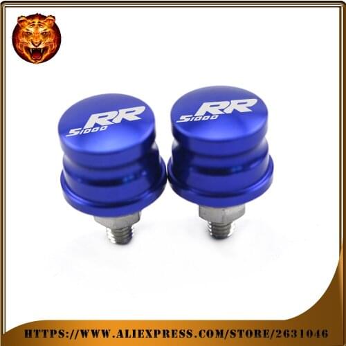 Motorcycle Rear Fender License Plate Bolt Screw M6 universal New Decorative Screws For BMW S1000RR 2017 2019 Blue Logo CNC New