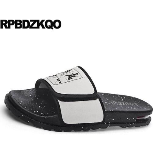 Waterproof nice designer slides plus size mens mesh shoes white large beach slip on casual 45 slippers 2019 big flat italian