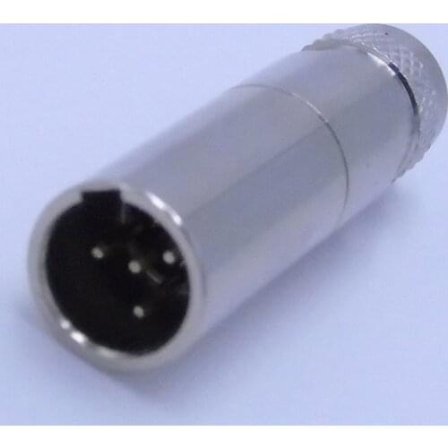 High quality 10pcs/lot mini xlr 4 pin male Audio Mic connector TA4MSH Mini XLR Connector with Steel Shell