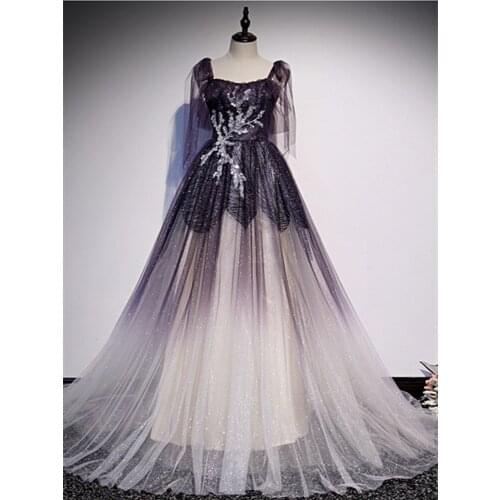 Vestido De Festa Strapless A-line Long Evening Dress Robe De Soiree 2021 New Fashion Light Purple Evening Dresses Formal Dress