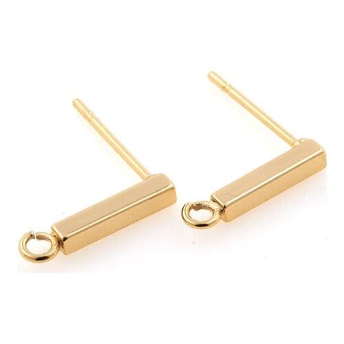 Gold Bar Earrings Fashion Charm Bar Earrings DIY Jewelry Accessories 11.3mm