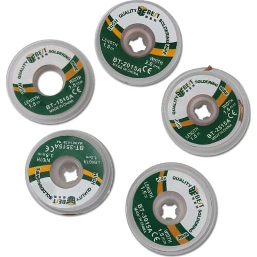 1.5/2.0/2.5/3.0/3.5mm Solder Wick Remover BGA Desoldering Braid Solder Remover Wick Wire for Mobile Phone Repair Welding Tools