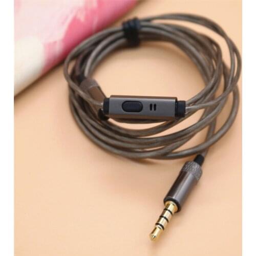 Diy earphone wire with mic soft tpe wire 1pcs