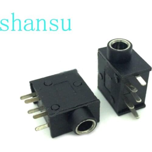 10pcs The power socket PJ-215 Audio socket DIP Aperture=3.5 PJ215 A power outlet