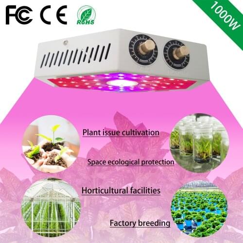 1000W LED Grow Light With 3 Light Mode Full Spectrum COB Plant Light For Indoor Plants With Adjustable Hanging Ropes Growth Lamp