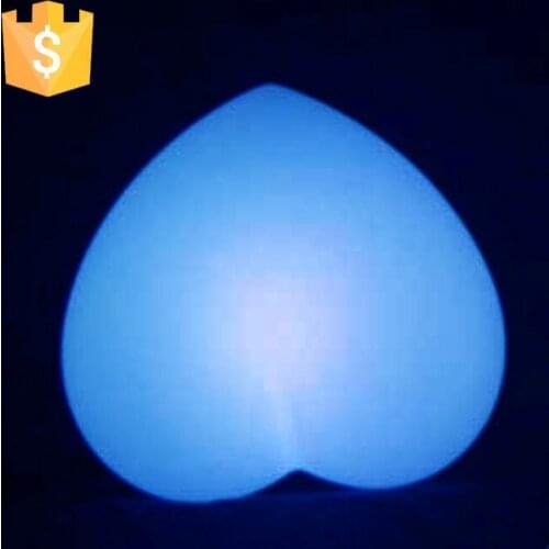 LED heart lights Creative Flashing light colorful Plastic table lamp Rechargeable Color changing for Event & Party Supplies 4pcs