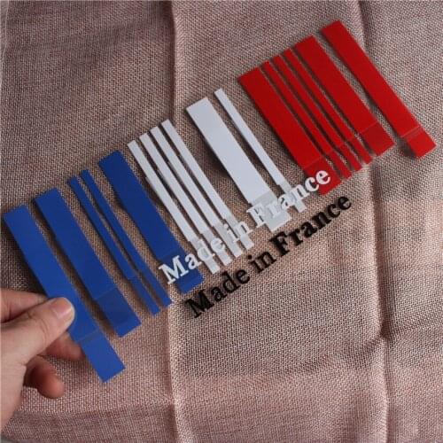 9x25cm 1pc New Made in France Flag Bar Code Car Funny Stickers PVC Decal Styling For Peugeot Citroen Renault Bugatti DS Dacia