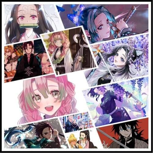 5D Diamond Painting Anime Demon Killer Ghost Japanese Family Anime Positive Energy Bedroom Living Room Decoration Pictures