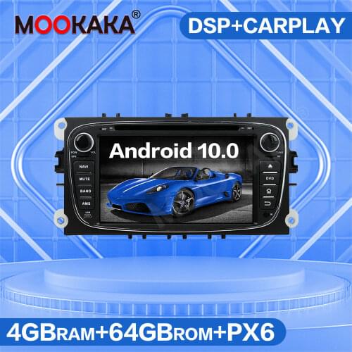 Android 10.0 64G Car Radio Multimedia Player For FORD Focus S-MAX Mondeo C-MAX Galaxy 2008-2012 GPS Navigation Head Unit Carplay