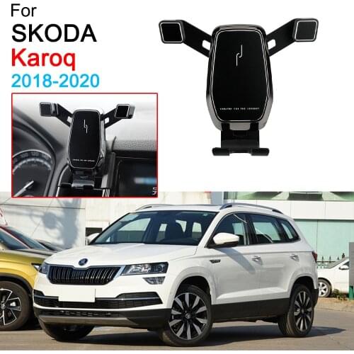 Car GPS Stand Support Gravity Phone Holder for Skoda Karoq Accessories 2018 2019 2020
