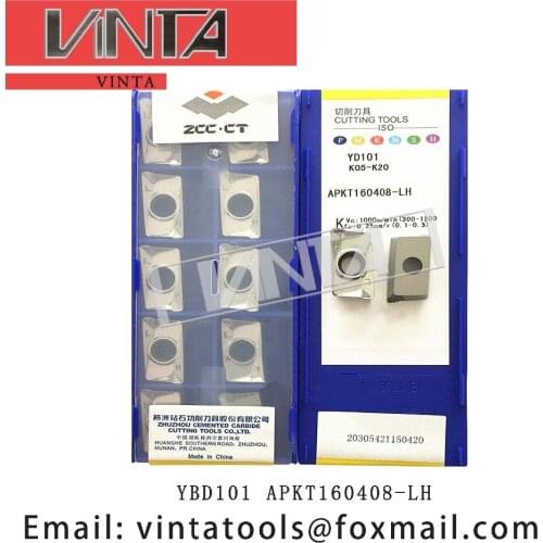 Free shipping high quality 10pcs/lots YD101 YD201 APKT160408-LH cnc carbide milling inserts