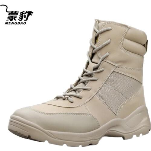 Military Boots Men Tactical Boots Army SWAT Waterproof Leather Mens Sneakers Botas Militares Hombre Outdoor Hiking Work Shoes