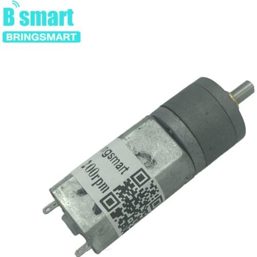 Bringsmart JGA20-180 Motor 6V 12V 20-400RPM Motor DC Gear Motor D Shaft Electric Motor For Robot Car Boat DIY Motor Engine