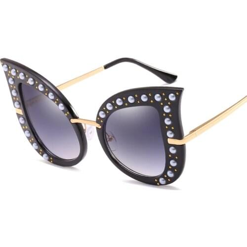 Elegant Women Cat Eye Sunglasses Stylish Crystal Fashion Cateye Sunglass New Luxury Designer Sun Glasses UV400
