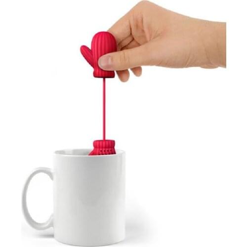 Creative Glove Shape Tea Strainer Mini Tea Strainer Loose Tea Silicone Tea Strainer Suitable For Tea Cups And Tea Bowls