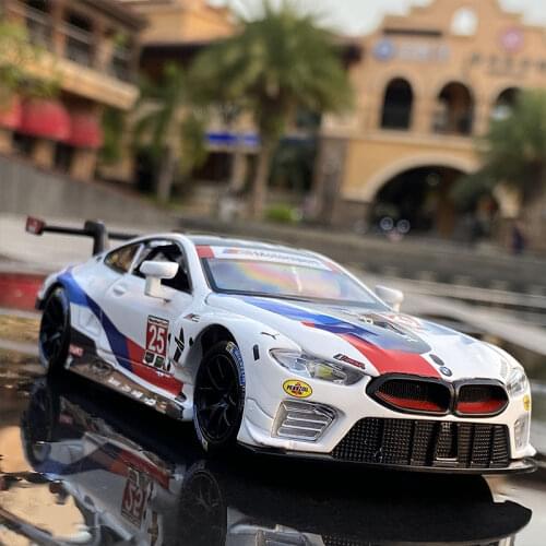 1:32 BMW M8 M4 GTE Le Mans Racing Alloy Car Model Diecasts Metal Simulation Vehicles Toy Car Model Collection Toys For Kids Gift