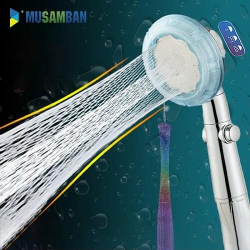 MUSAMBAN Pressurized Shower Head High Pressure Reticulated Water Flow Bath Rain Shower Accessory Bathroom Accessories Set Home