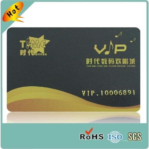 Personalized custom embossed number vip cards printing for competitive price
