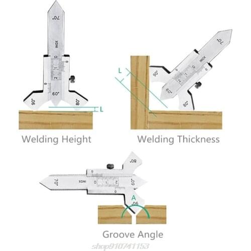 0-20mm Weld Gauge Welding Seam Gauge Weld Inspection Gauge Caliper 60 70 80 90 Degree Angle Ruler F06 21 Dropshipping