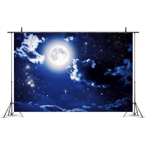 Navy Blue Sky Clouds Scenery Photography Background Photo Booth Studio Decor