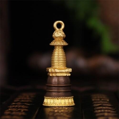 Tibetan Buddhist supplies, fine copper, Gadangta, pagoda, stupa ,gawu box