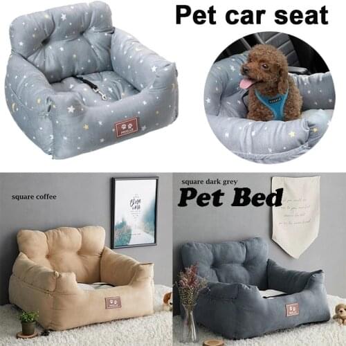 Universal Pet Carrier Car Seat Pad Safety Belt Cat Puppy Car Travel Seat Carry Pet Dog Bed Winter Warm Comfortable Kennel Nest