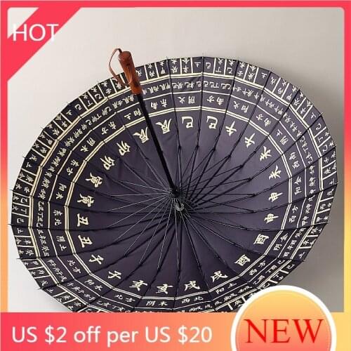 Long Handle Straight Umbrella Big Men Waterproof Windproof Automatic Large Black Umbrella Gossip Long Paraplu Rain Gear AG50YS