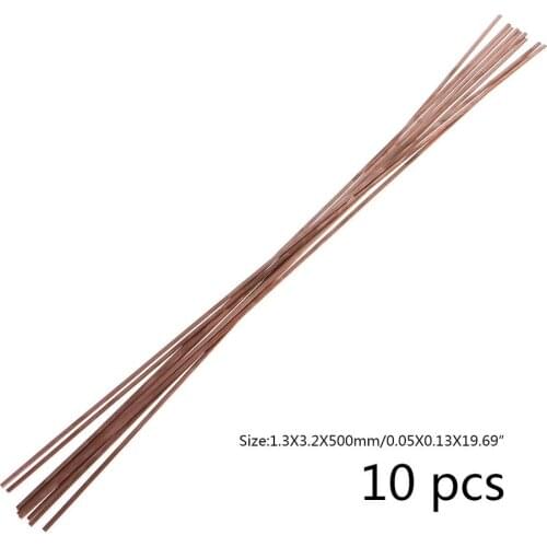 10pcs 1.2X3.2X500mm Flat Silver Electrode Low Temperature Phosphor Copper Welding Rods HL201 Selffluxing Brazing Alloy Soldering