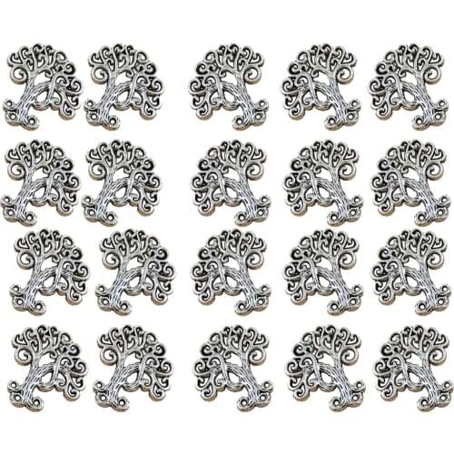 20Pcs Vintage Hollow Tree Charm Pendant Connector DIY Jewelry Finding Gift