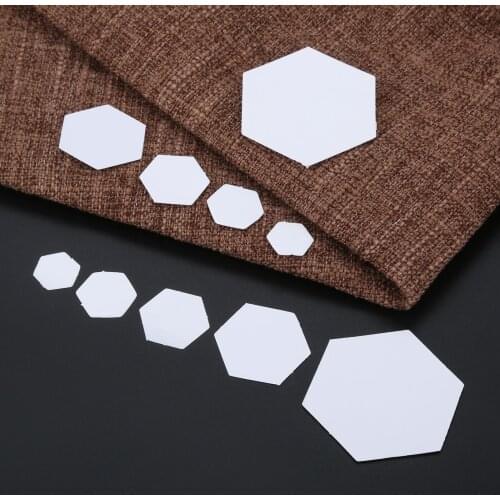 DRELD 200Pcs Hexagon Paper Sewing Quilting Templates DIY Patchwork Crafts for Garment Fabric Sewing Supplies 8/10/12/16/26mm