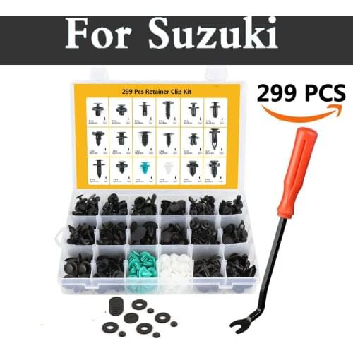 Auto Clips Assortment [299pcs] - Most Popular Sizes Applications For Suzuki Ignis Jimny Kei Kizashi Liana Reno Splash Swift Sx4
