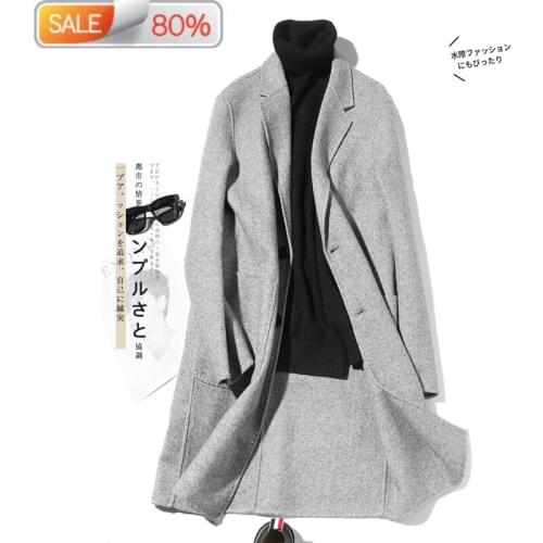 Double-sided Wool Handmade Spring Woolen Coat Casual Suit Jacket Mens Overcoat Casaco Masculino LM1A-1005 B21467