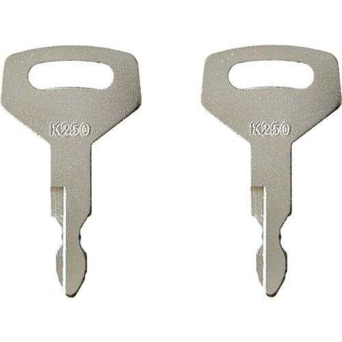 2 Pcs K250 Key For Kobelco Case Excavator Kawasaki Wheel Loaders