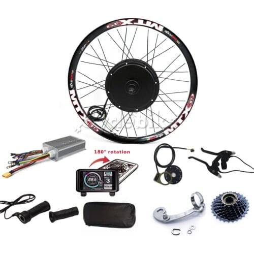 Sine wave Controller Electric bike kit 72v 5000W Rear Motor Wheel Electric bicycle kit with TFT display