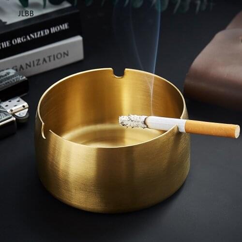 Creative Home Gadgets Modern Home Decoration Accessories Stainless Steel Ashtray Portable Ashtray Living Room Table Accessories