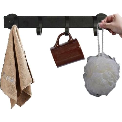 Magnetic Hook Rack Hook Rail Heavy Duty Hat Rack Bathroom Bedroom Rail Shelf