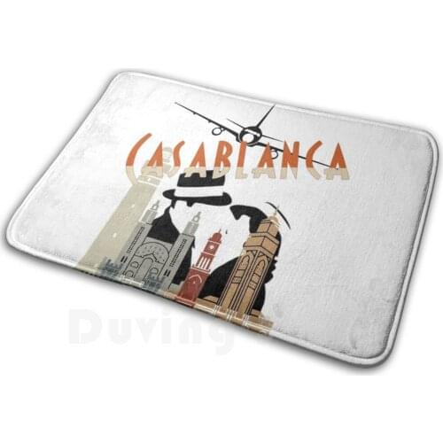 Casablanca Soft Non-Slip Mat Rug Carpet Cushion Morocco Ingrid Bergman Humphrey Bogart Movie Desert Plane Love Heres