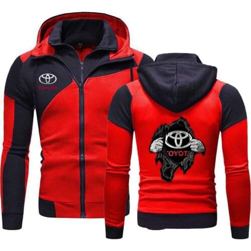 NEW Toyota TRD Car Logo Jacket Men Sweatshirt Hoody Spring Autumn Fleece Cotton Zipper Hoodies Harajuku Male Clothing Coats