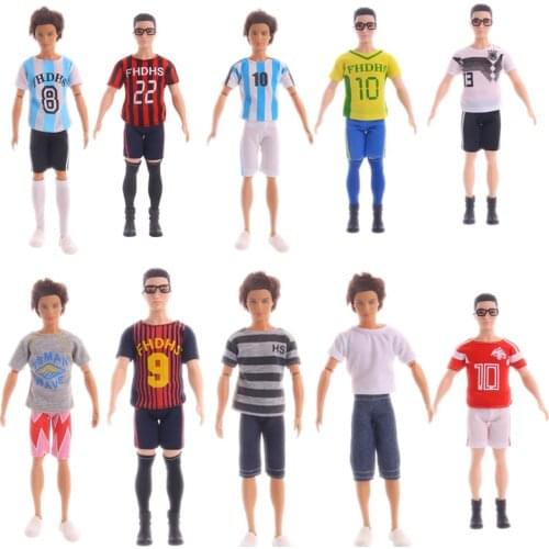 Doll Clothes Sport Outfit Shirt Pants Clothes for Boy Friend Ken Doll Accessories Toy