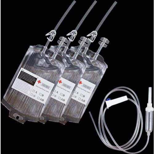 3PCS/Lot Blood Energy Drink Bag Container 400ml Halloween Bar Party Halloween Vampire Pouch Props Zombie Beverage Drinks Bags