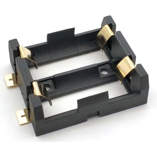 Plastic 2*18350 Batteries Holder Smd Smt Storage Box Case With Bronze Pins 2 Slots 2 x 18350 Rechargeable Battery Shell