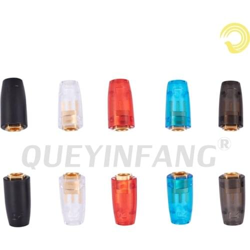 QUEYINFANG MMCX Female Connector Earphone Pin MMCX Female Connector Plug Audio Jack Adapter For SE215 SE535 UE900 Plastic Shell