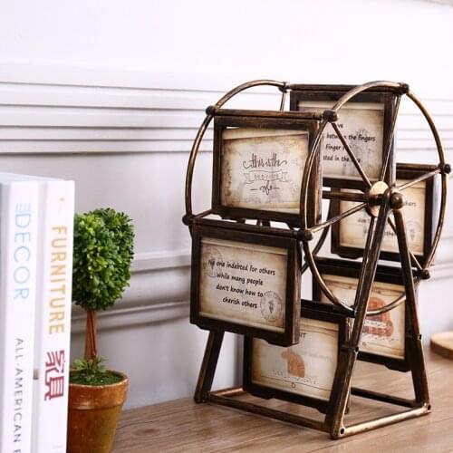Ferris Wheel Photo Frame 4 Inch 5 Inch Picture Frames Home Decoration Living Room Bedroom Family Wedding Photo Desktop Display