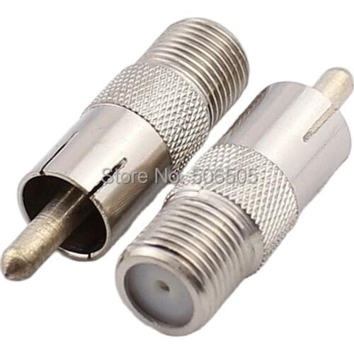 High Quality RCA plug to N connector RCA Male To F Type Female Straight Plug RF Adapter Connector 10cs/lot